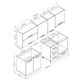 Minar 255 Cm Mutfak Dolabı Beyaz 255-B16 - 8