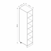 Minar 40Cm Mutfak Boy Dlp Beyaz Antrasıt D40-Mcba1 thumbnail 8