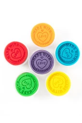 ChildGen Doğal Oyun Hamuru - Eco Cup- 6lı Ana Ve Ara Renkler (mor -yeşil-turuncu-mavi-sarı-kırmızı) 6x125gr - 1