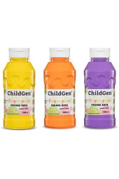 ChildGen Süper Yıkanabilir 3'lü Parmak Boya Sarı Turuncu Mor (350 ML X 3) - 1