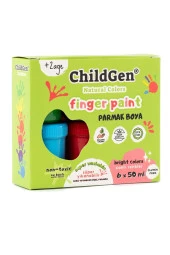 ChildGen Süper Yıkanabilir Parmak Boya-6'lı Set-6x50gr - Palet Hediyeli! - 3