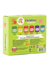 ChildGen Süper Yıkanabilir Parmak Boya-6'lı Set-6x50gr - Palet Hediyeli! - 4