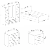 Minar Kale190 Yatak Odası Set 59 Beyaz Mebran thumbnail 7