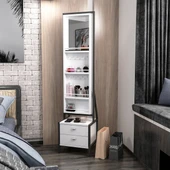 Minar Elegante Aynalı Takı Dolabı-Beyaz - 2