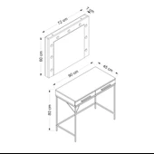 Minar Sane Makyaj Masası Işıklı Aynalı Set 3 thumbnail 8