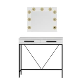 Minar Sane Makyaj Masası Işıklı Aynalı Set 3 thumbnail 6