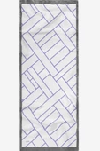 Afvente Geometrik Desen Beyaz Soft Pamuk Şal - 5