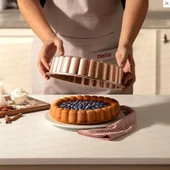 Nehir Rose Gold Papatya Aliminyum Döküm 26 Cm Tart  Kalıbı thumbnail 1