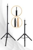 Kuaför Eğitim Mankeni Kahverengi/Platin + Demir Tripod + Masa Aparatı - 3'lü Set - 4