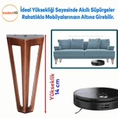 Ovit Açık Koltuk Baza Puf Kanepe Tv Ünite Masa Mobilya Ayağı Ayakları Metal Ayak 14 Cm Antik Bakır thumbnail 5