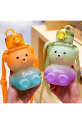 Hayal Sepeti Gülen Ayıcık Model Su Matarası Su Şişesi Suluk 800 ml Bpa Içermez Suluk Çocuk Suluk - 6