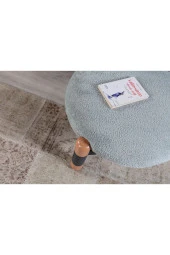 TurkishTouch Modern Berjer Su Yeşili Teddy Kumaş Ahşap Ayak Siyah Metal Gövde Tekli Koltuk Salon Genç Odası Ofis - 5