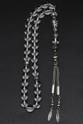 Kristal Kuvars Doğal Taş Tesbih 8 mm Küre Kesim - 2