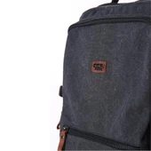 Ççs London 51573 Laptop Kanvas Sırt Çantası Siyah - 6