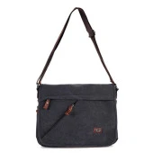 Ççs London 31472 Kanvas Postacı Çanta Siyah - 1