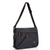 Ççs London 31472 Kanvas Postacı Çanta Siyah - 4