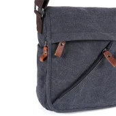 Ççs London 31472 Kanvas Postacı Çanta Siyah - 5