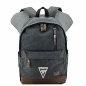 Ççs London 51568 Kanvas Usb Usb Çıkışlı Sırt Çantası Siyah thumbnail 6