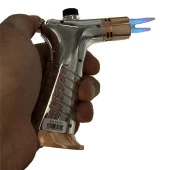 Çift Alevli Masaüstü Pürmüz Jet Çakmak Gümüş - 5