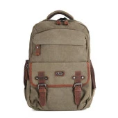 Ççs London 51567 Kanvas Sırt Çantası Haki thumbnail 1