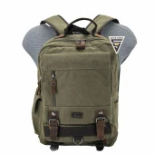 Ççs London 51565 Kanvas Sırt Çantası Haki thumbnail 1