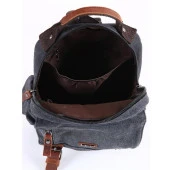 Ççs London 51563 Kanvas Çapraz Sırt ve Göğüs Çantası Siyah thumbnail 2