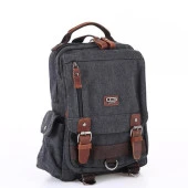 Ççs London 51563 Kanvas Çapraz Sırt ve Göğüs Çantası Siyah thumbnail 4