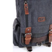 Ççs London 51563 Kanvas Çapraz Sırt ve Göğüs Çantası Siyah thumbnail 5