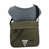 Ççs London 31472 Kanvas Postacı Çanta Haki - 6