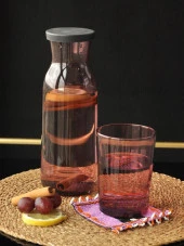 Sipahi Kapaklı Karaf Seti Mor 1250 Ml - 1