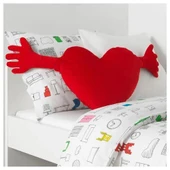 IKEA FAMNIG HJARTA Minder Yastık Kırmızı 40x101 CM Kalp Şeklinde - 3