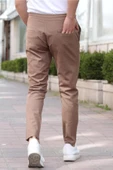 Siyah Erkek Eganis Ipli Jogger Düğmeli Kumaş Pantolon - 4