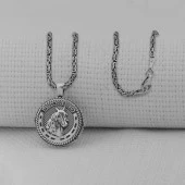 İçi Açılabilir Şans Nalı 925 Ayar Erkek Gümüş Kolye thumbnail 1