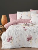 MyStory Home Lastikli Çarşaflı Çift Kişilik Nevresim Takımı Viola 200x220 cm - 4