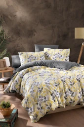 MyStory Home Lastikli Çarşaflı Çift Kişilik Nevresim Takımı LEMON 200x220 cm - 1
