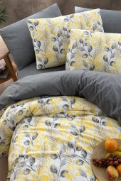 MyStory Home Lastikli Çarşaflı Çift Kişilik Nevresim Takımı LEMON 200x220 cm - 2
