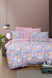 MyStory Home Lastikli Çarşaflı Çift Kişilik Nevresim Takımı Colore - 1