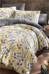 MyStory Home Lastikli Çarşaflı Çift Kişilik Nevresim Takımı LEMON 200x220 cm - 3
