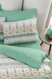 MyStory Home Lastikli Çarşaflı Çift Kişilik Nevresim Takımı Estilla - 4