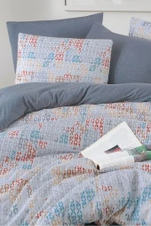 MyStory Home Lastikli Çarşaflı Tek Kişilik Nevresim Takımı Maps - 2