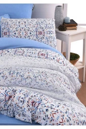 MyStory Home Lastikli Çarşaflı Tek Kişilik Nevresim Takımı Bluem - 3