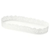 IKEA Samverka Metal Beyaz Mum Tabağı Dekoratif 35x15 cm - 1