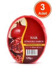 Nar Özlü Süngerli Sabun Banyo Duş Sabunu 120 G x 3 Adet thumbnail 1