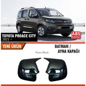 Toyota Proace Cıty Uyumlu Yarasa Batman Ayna Kapağı Piano Black - 1
