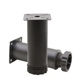 4 Adet Mobilya Ayağı Metal 6 cm Ayarlı 42 mm Mat Siyah Ayak - 3