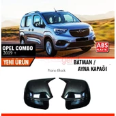 Opel Combo 2019+ Uyumlu Yarasa Batman Ayna Kapağı Piano Black - 1