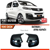 Fiat Ulysse Uyumlu Yarasa Batman Ayna Kapağı Piano Black - 1