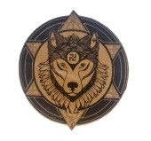 Şaman Kurt - Deri Peç - Arma - Leather Patch - 1