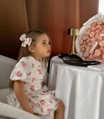 Çiçekli Kız Çocuk Elbise - 2
