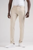 Ecer Slimfit Beli Yarım Lastikli Ve İplikli İnce Çizgili Yazlık Jogger Pantolon - 9